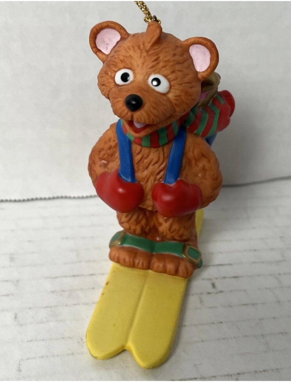 Little Bear Christmas Ornament 2000 Vintage Skiing Bear Henson